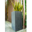  Grand pot à fleurs rectangulaire en béton 20 pouces, grand pot à fleurs extérieur / intérieur léger avec drainage pour le patio (gris anthracite)