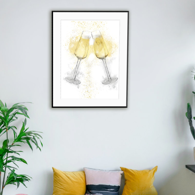 Champage Flutes - Single Picture Frame Print