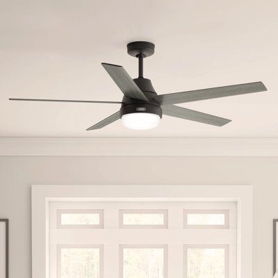 Hunter 60 inch Aerodyne Wi-Fi ENERGY STAR® Ceiling Fan with LED Light Kit and Handheld Remote