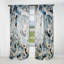 Rideau bohémien bleu et blanc Medley - rideau moderne - velours obscurcissant - 1 panneau-107831623