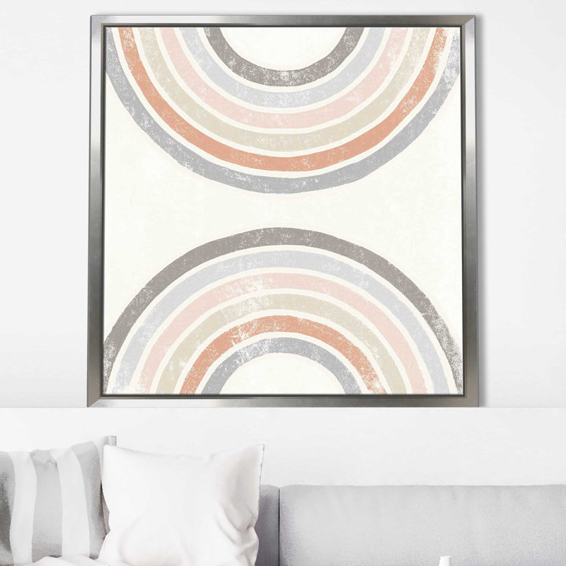 " Over The Rainbow I ", Silver Floater Frame, 21.5" H x 21.5" W x 2" D