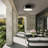 Lennon 12 In. Modern Matte Black And Gold Integrated Led Outdoor Flush Mount