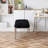 Black Velvet Upholstered Silver Stainless Steel Bench-572854062