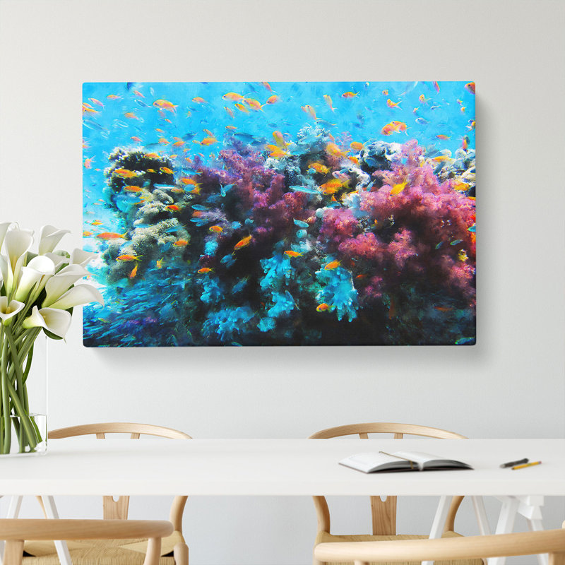 Coral Reef And Fish Vol.1 - Wrapped Canvas Print, 50cm H x 76cm W x 3cm D