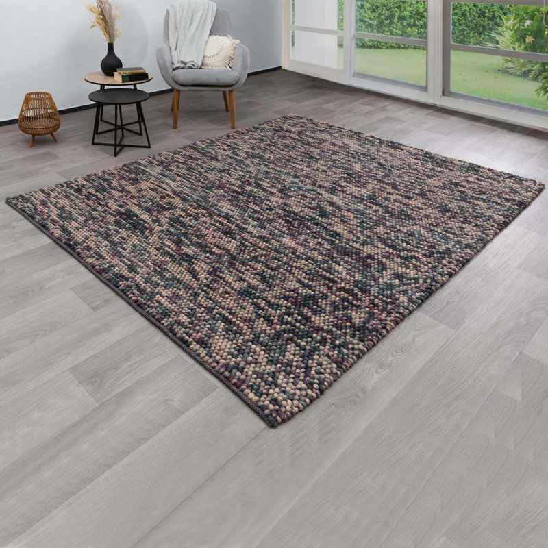 Nevlin Hand Woven Area Rug, Rectangle 170cm x 240cm, Purple