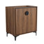 Meuble-lavabo brun 30 po, 2 portes, bois d'ingénierie, installation facile, structure en bois de style américain 30 po, décoloration, brun