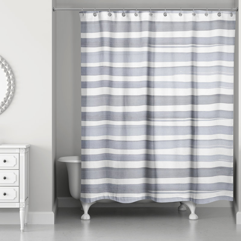 Rideau de douche Araldo, Bleu / blanc