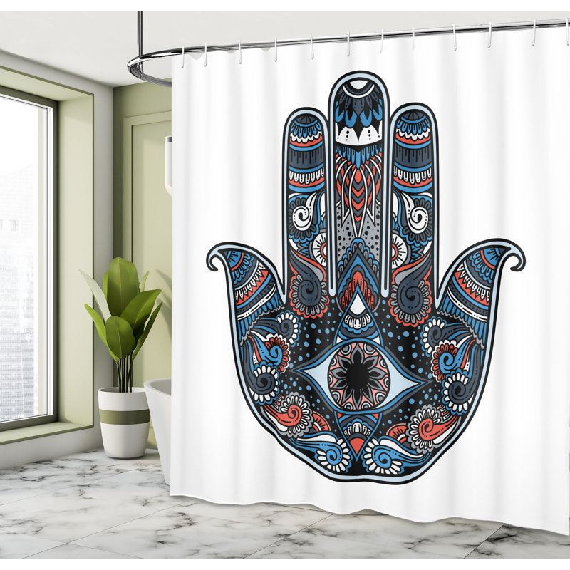  Rideau de douche avec crochets inclus, Bleu turquoise foncé, H 84 po x l 69 po