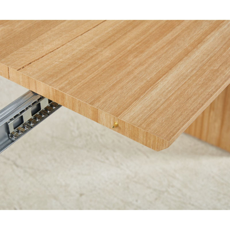 Table polyvalente extensible en MDF et métal de style moderne pour la salle à manger, le bureau et les espaces café