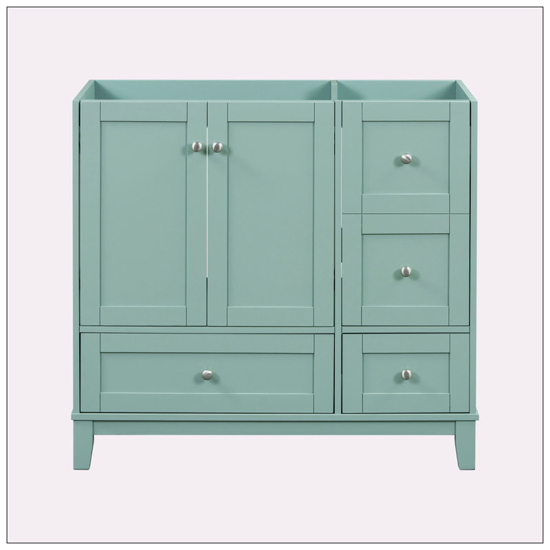 35.40'' Single Bathroom Vanity Base Only, Green