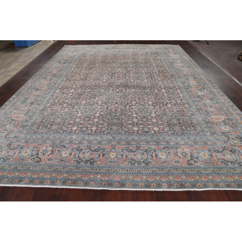 Tapis oriental en laine bleu