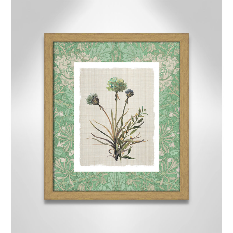 Jade Botanical I Print by Carol Robinson, 13'' W x 15'' H, Framed Print, Natural Woodgrain