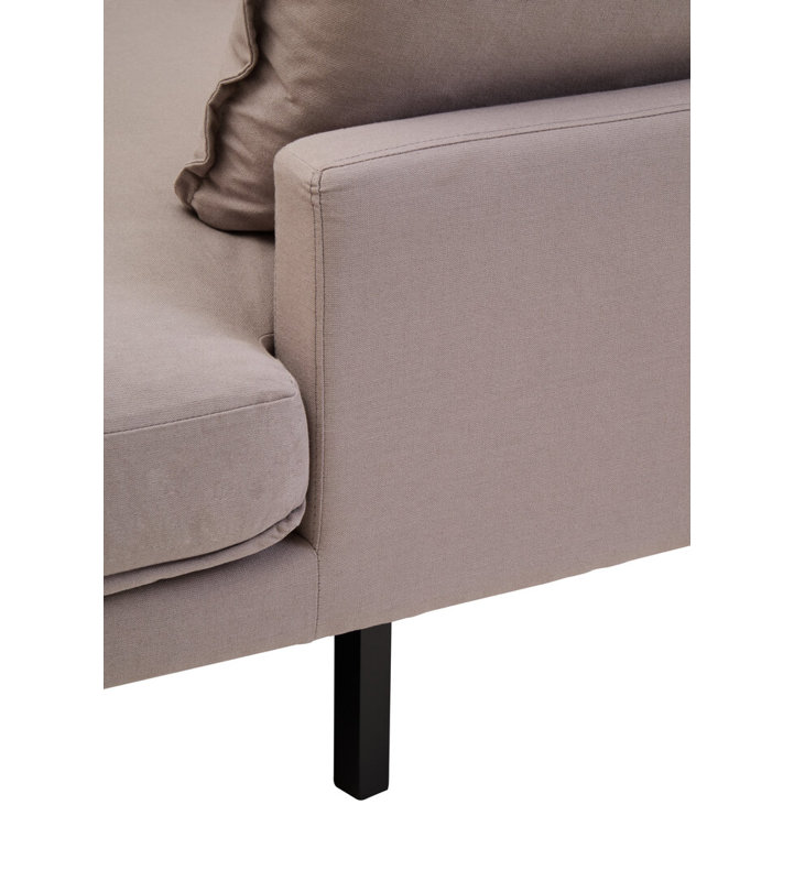 4 Seater Linen Sofa & Chaise, Grey