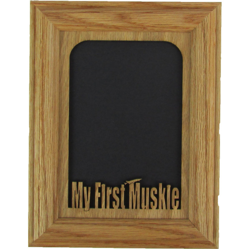 Solid Wood Picture Frame with Mat, Oak