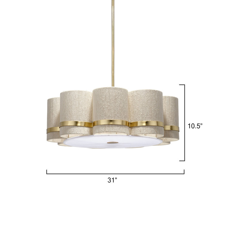 Carousel 4-Light Chandelier, Off-White