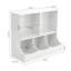 White double-layer five-compartment toy storage cabinet-1793973926