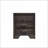 Contemporary Gray Wood Grain Nightstand with 2 Drawers & Metal Knobs