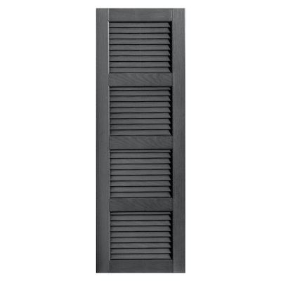 Straight Top Full-style Open Louver Shutters Pair