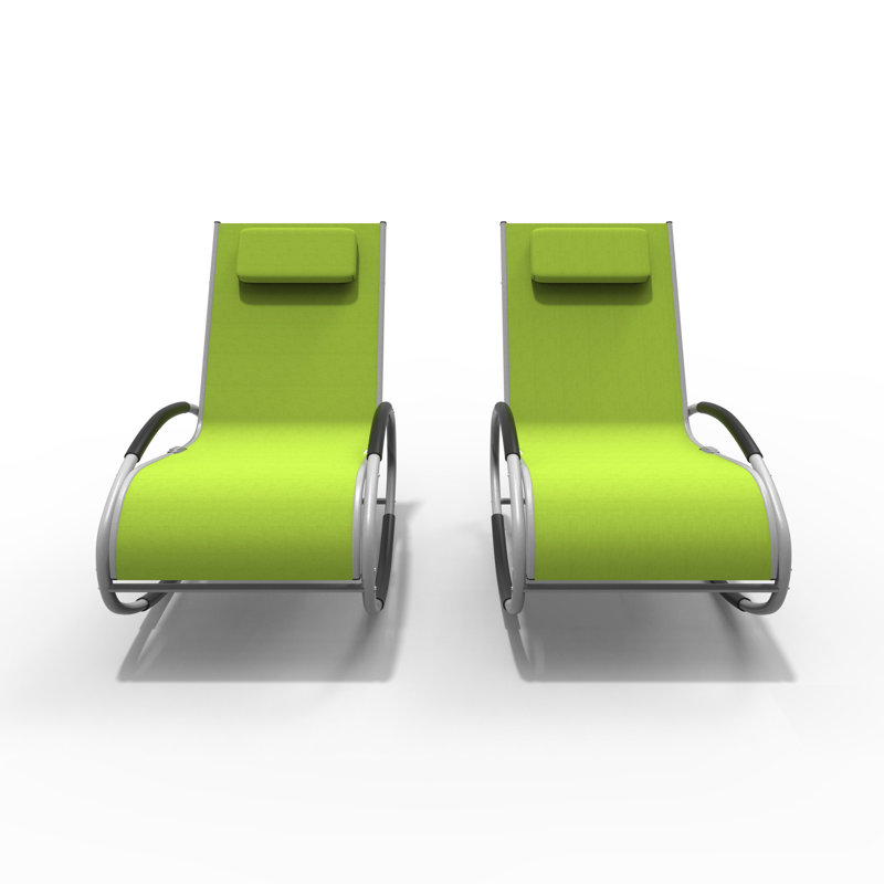 Saechao 58.6'''' Long Single Chaise(Set Of 2), Green