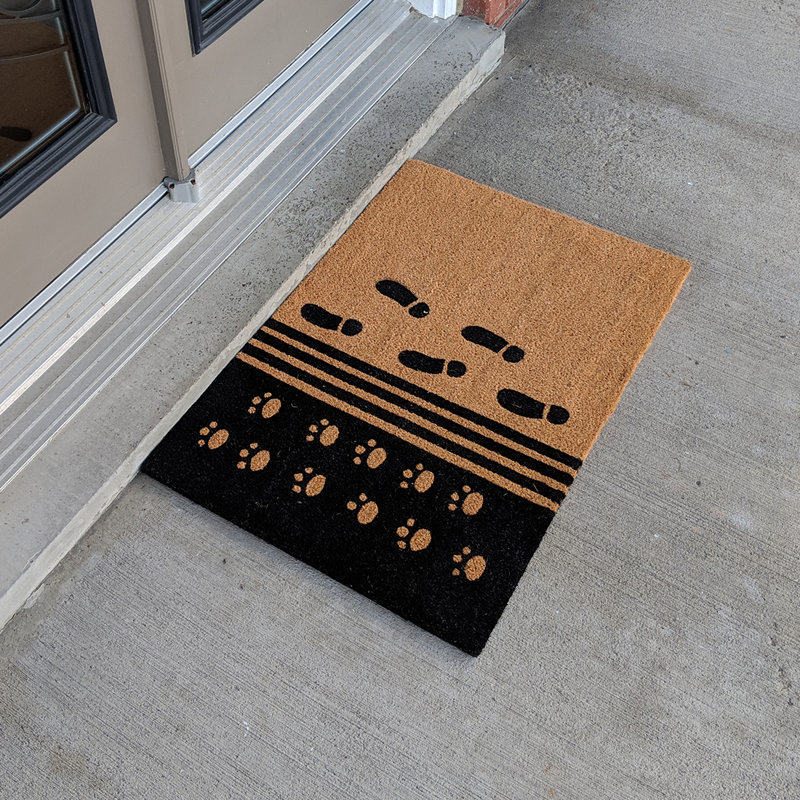Tapis d’extérieur anti-dérapant naturel coco Circleville, Rectangle 2 pi x 3 pi