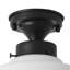 Plafonnier semi-encastré de style moderne Mid-Century à 1 ampoule