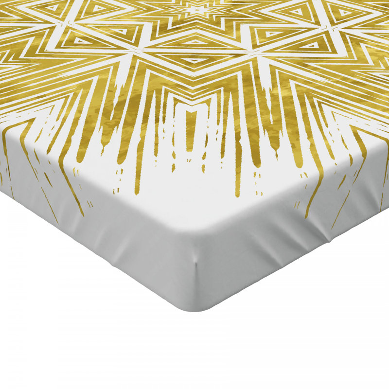 Microfiber Geometric Fitted Sheet, Full Fitted Sheet