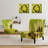 Green Kiwi Seeds and Inside Pattern - Contemporary Upholstered Slipper Chair