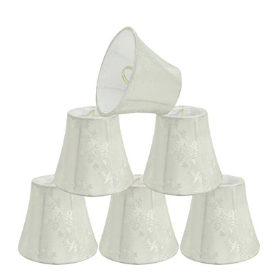 Abat-jour cloche en tissu H 4 po en Ivoire