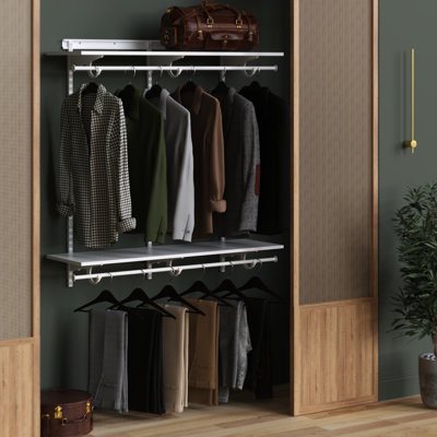 Shelftrack 4' Wood Shelf Closet Organizer Kit