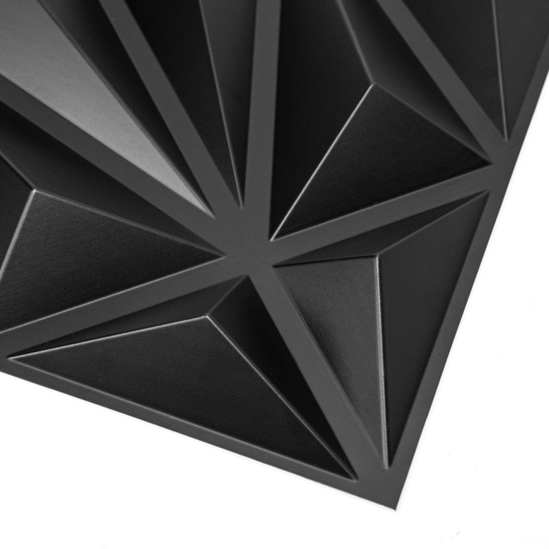 Art3d, paquet de 33 panneaux muraux texturés à losanges 3D, tuiles décoratives en PVC 11,8 po x 11,8 po pour la décoration intérieure (32 pieds carrés / caisse)