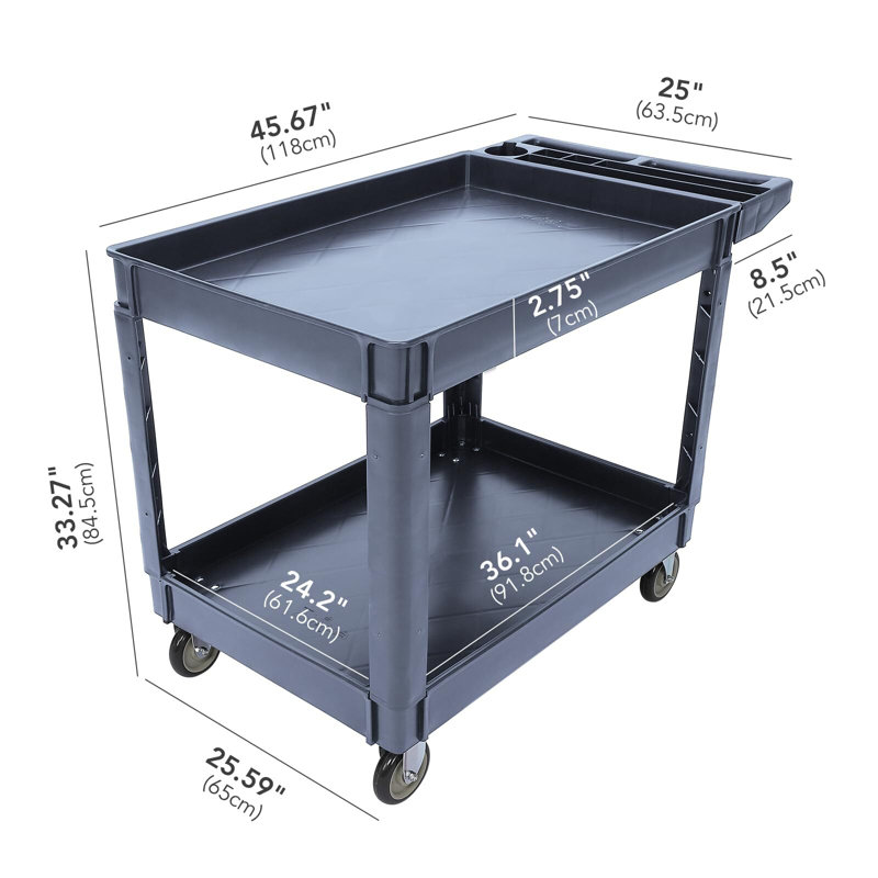 Heavy Duty 500 Lbs Utility Cart With Storage Handle