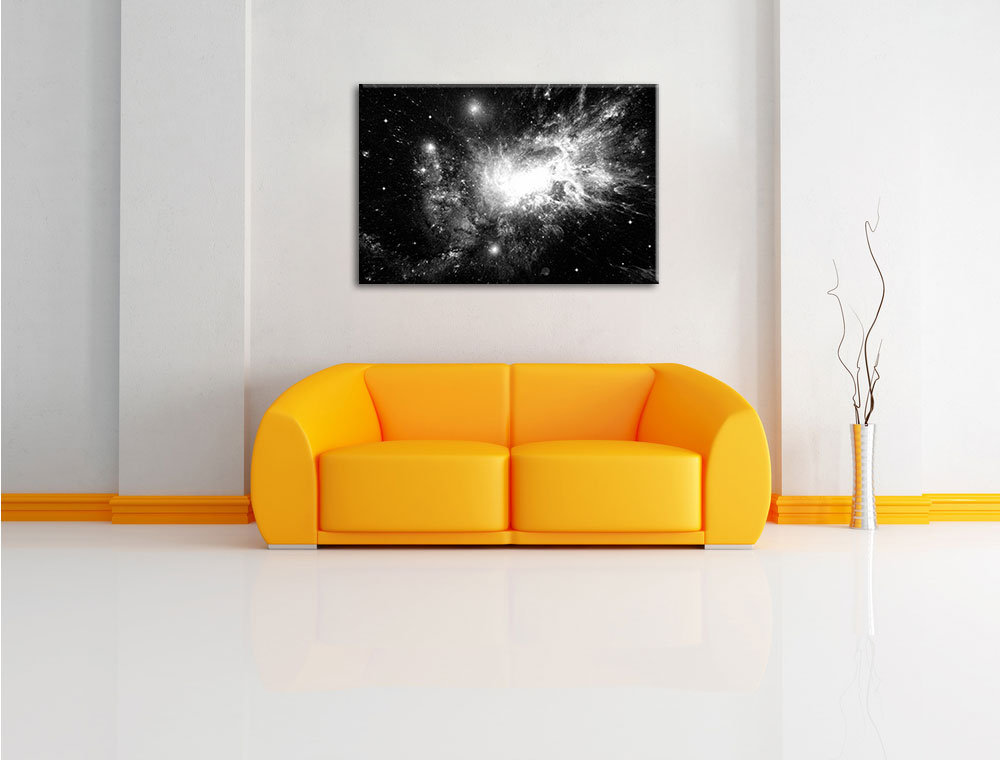 Entfernte Galaxie in Sternenstaub 1 Kunstdruck auf Leinwand