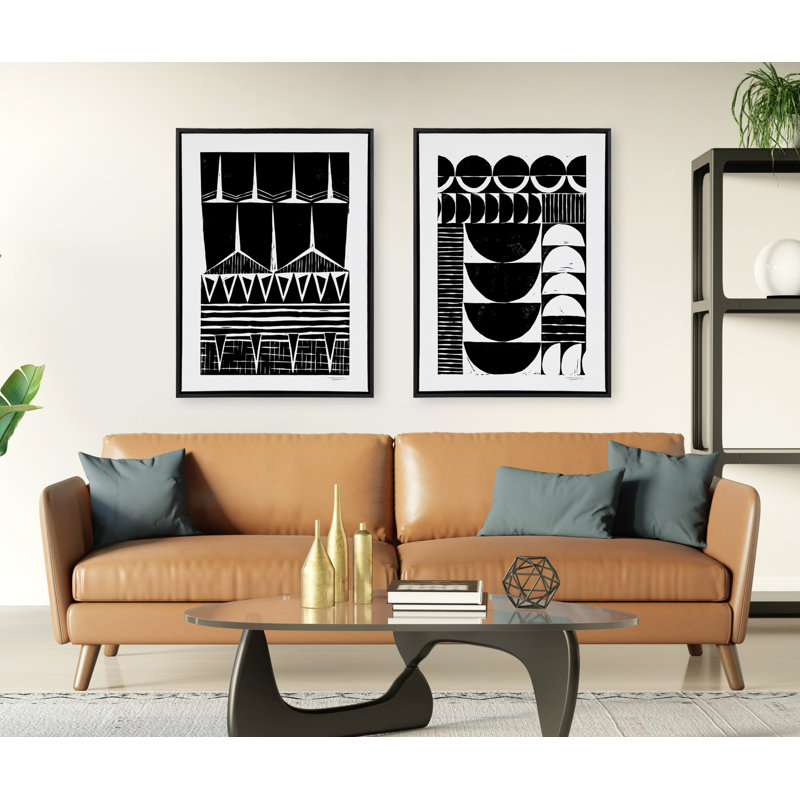 Impression sur toile encadrée Modern, H 24 po x l 18 po x P 1,63 po, Structure noire