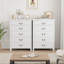 Commode haute 5 tiroirs blanche-131647340