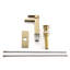 Robinet de salle de bain géométrique à effet cascade, robinet de lavabo monotrou à poignée unique avec bec verseur ouvert-72977658