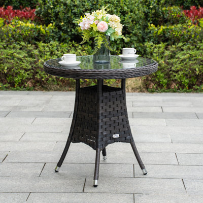 Wicker Round Outdoor Dining Table
