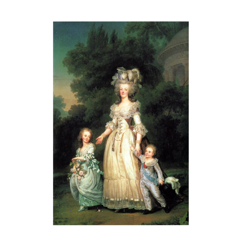 Marcus, femme avec enfants, art sur toile, H 22 po x l 32 po