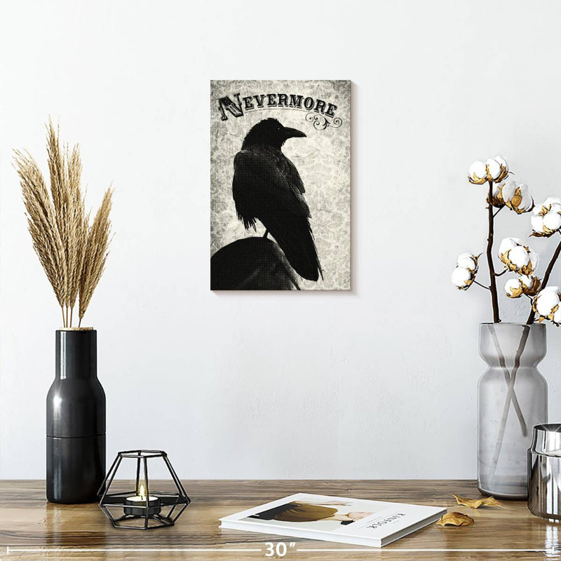 Corbeau Brampt Nevermore, H 12 po x l 8 po