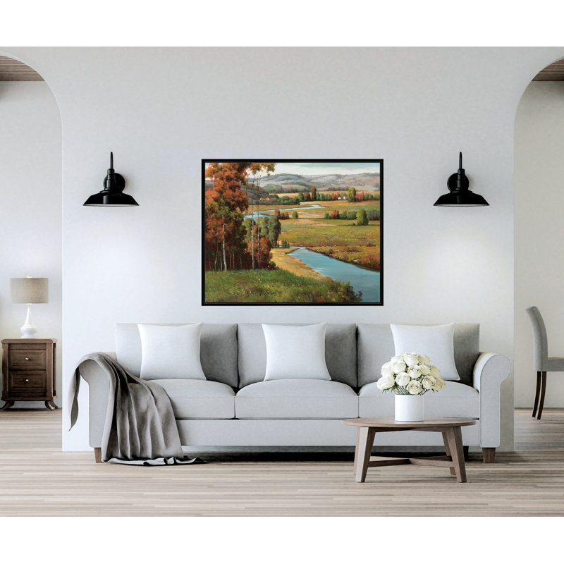 « au-delà de la rivière »-« floater », reproduction d’art sur toile, Noir