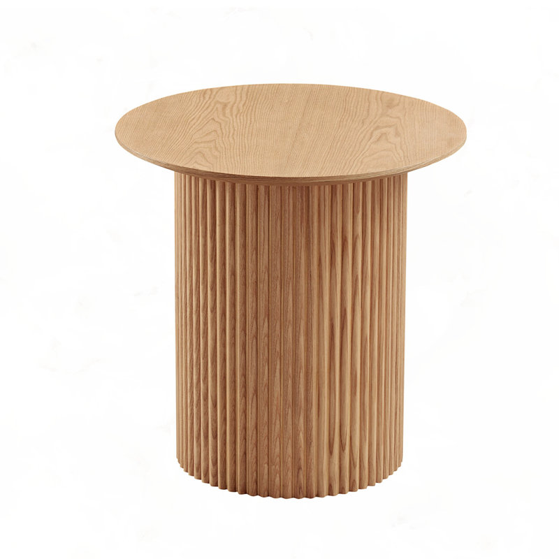 17.71 inch Round Fluted Side Table
