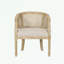 Chaise d'appoint à structure en bois avec coussin d'assise moelleux-951585282