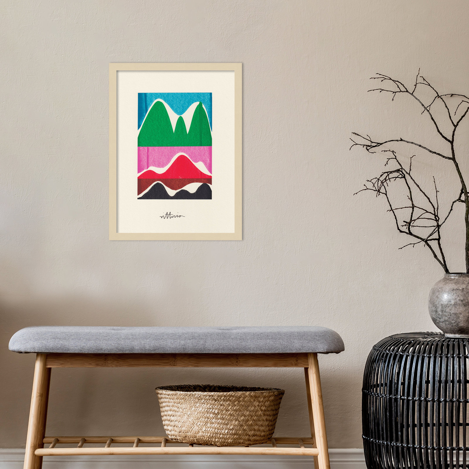 Olav "Beyond Our Wildest Dream" Print, Brown Framed, 16" W x 21" H x 1" D