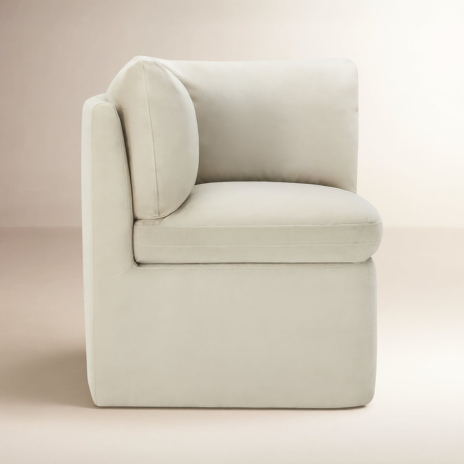 Alayaa Linen Dining Armchair, Bella White Performance Velvet