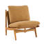 Ensemble de salon moderne en bois, finition naturelle moka, ensemble de salon confortable