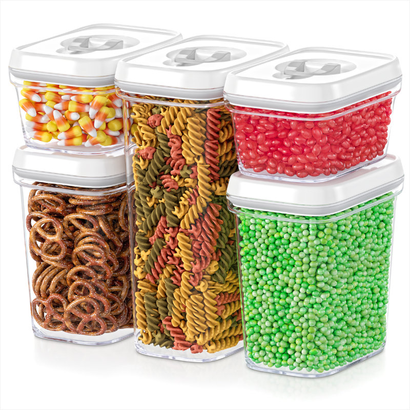 Airtight Food Storage Containers Set with Lids, White