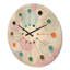 Horloge murale circulaire en bois à motif géométrique abstrait III-63891367