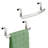 iDesign 10-inch Curved Over-the-Cabinet Towel Bar - Set of 2 - Brushed-111807547