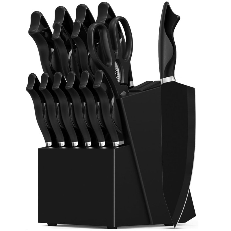 Ensemble de 14 couteaux de cuisine, acier inoxydable, antirouille
