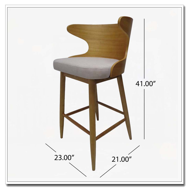 Tabourets de bar rembourrés, Beige clair