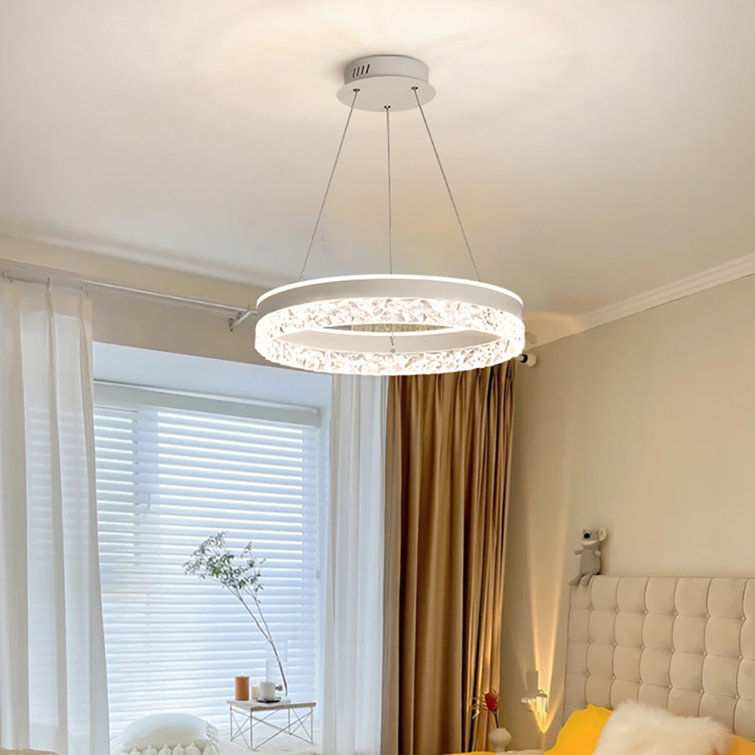Jetset 3 -Light Drum LED Pendant with Crystal Accents